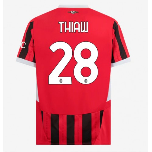 Fotbalové Dres AC Milan Malick Thiaw #28 Domácí 2024-25 Krátký Rukáv